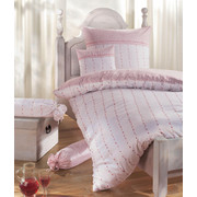BETTWÄSCHE Flanell Rosa, Weiß 135/200 cm - Rosa/Weiß, Textil (135/200cm) - Janine