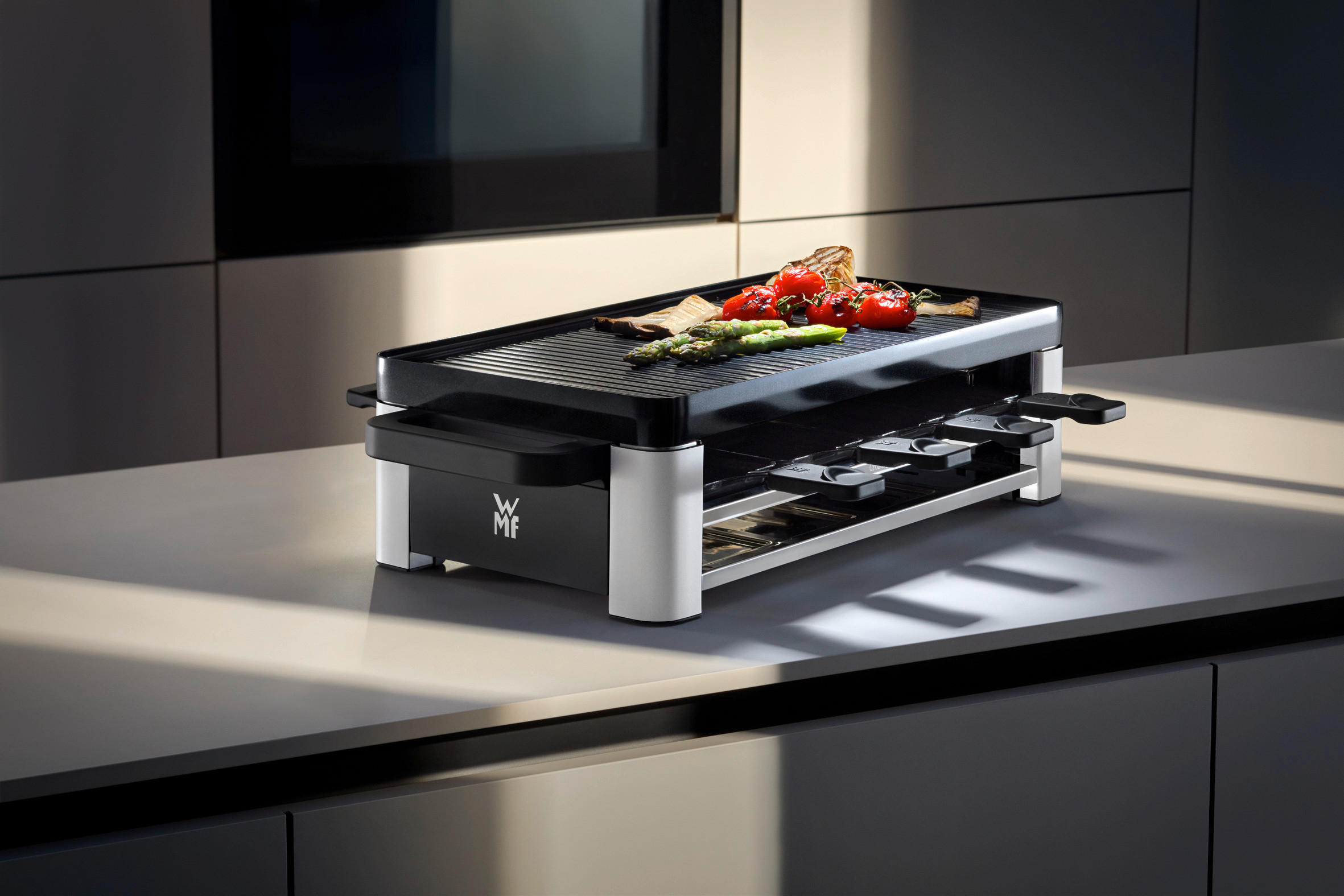 RACLETTE-GRILL WMF Lono  - Edelstahlfarben, Design, Metall (44/24/13,2cm) - WMF