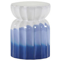 BEISTELLTISCH 30/30/60 cm Blau, Weiß, Hellblau  - Blau/Weiß, Design, Keramik (30/30/60cm) - Landscape