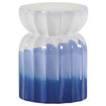 BEISTELLTISCH 30/30/60 cm Blau, Weiß, Hellblau  - Blau/Weiß, Design, Keramik (30/30/60cm) - Landscape