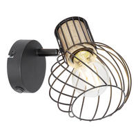 STRAHLER   - Schwarz/Braun, KONVENTIONELL, Holz/Metall (12/16.5/16cm) - Globo