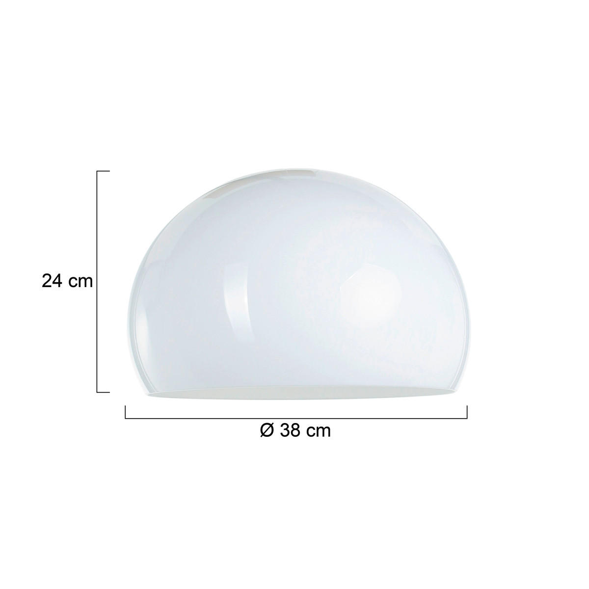 LEUCHTENSCHIRM 38/24 cm   - Weiß Hochglanz, Design, Kunststoff (38/24cm)