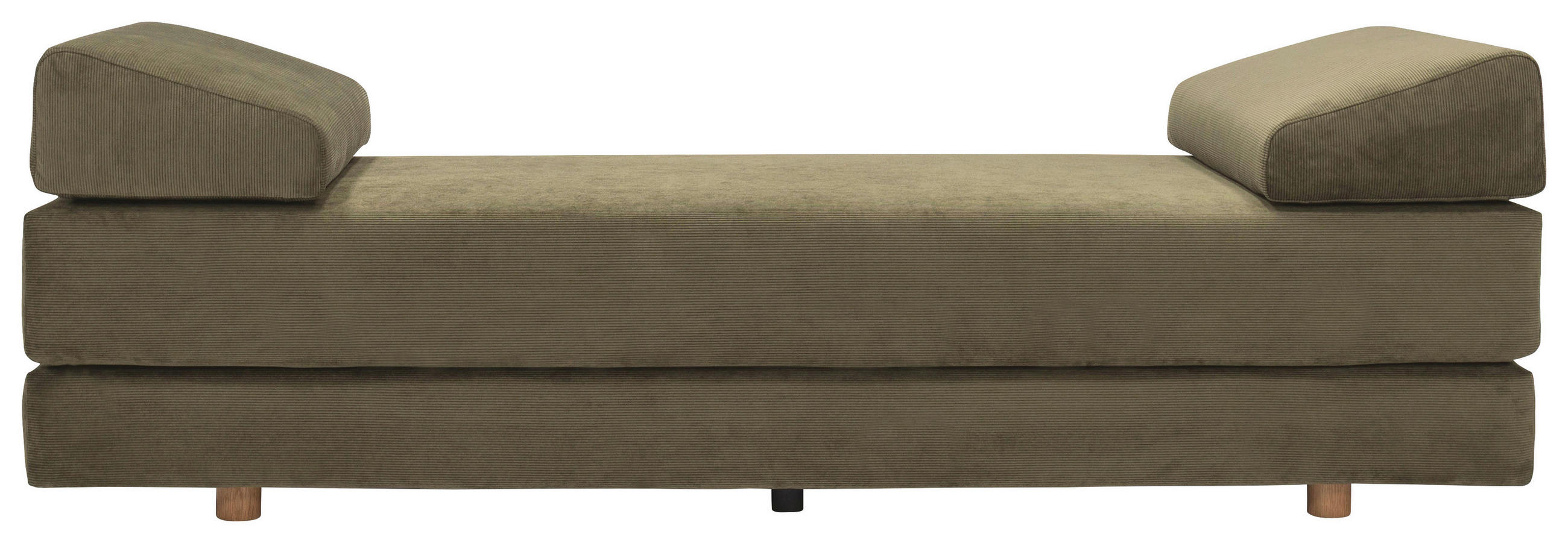 SCHLAFSOFA Flachgewebe Grün  - Eichefarben/Grün, Design, Holz/Textil (200/82/80cm) - Niels Andersson