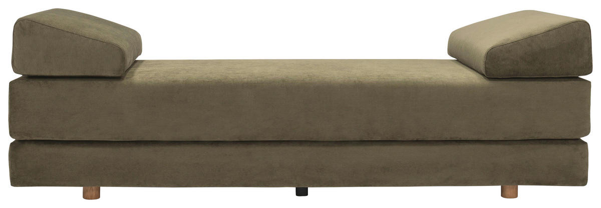 SCHLAFSOFA Flachgewebe Grün  - Eichefarben/Grün, Design, Holz/Textil (200/82/80cm) - Niels Andersson