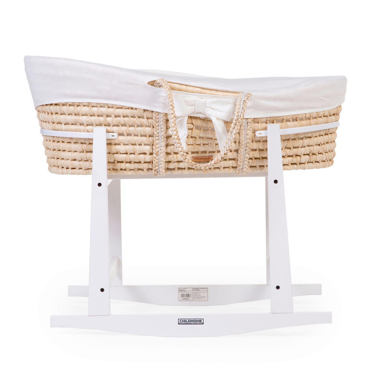 WIEGENGESTELL Rocking Stand Schaukelwiege für Moseskorb  Weiß  - Weiß, KONVENTIONELL, Holzwerkstoff (85/46/54cm) - Childhome