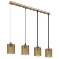 HÄNGELEUCHTE LEEDS 87/12/133 cm   - Goldfarben/Schwarz, Design, Kunststoff/Metall (87/12/133cm)