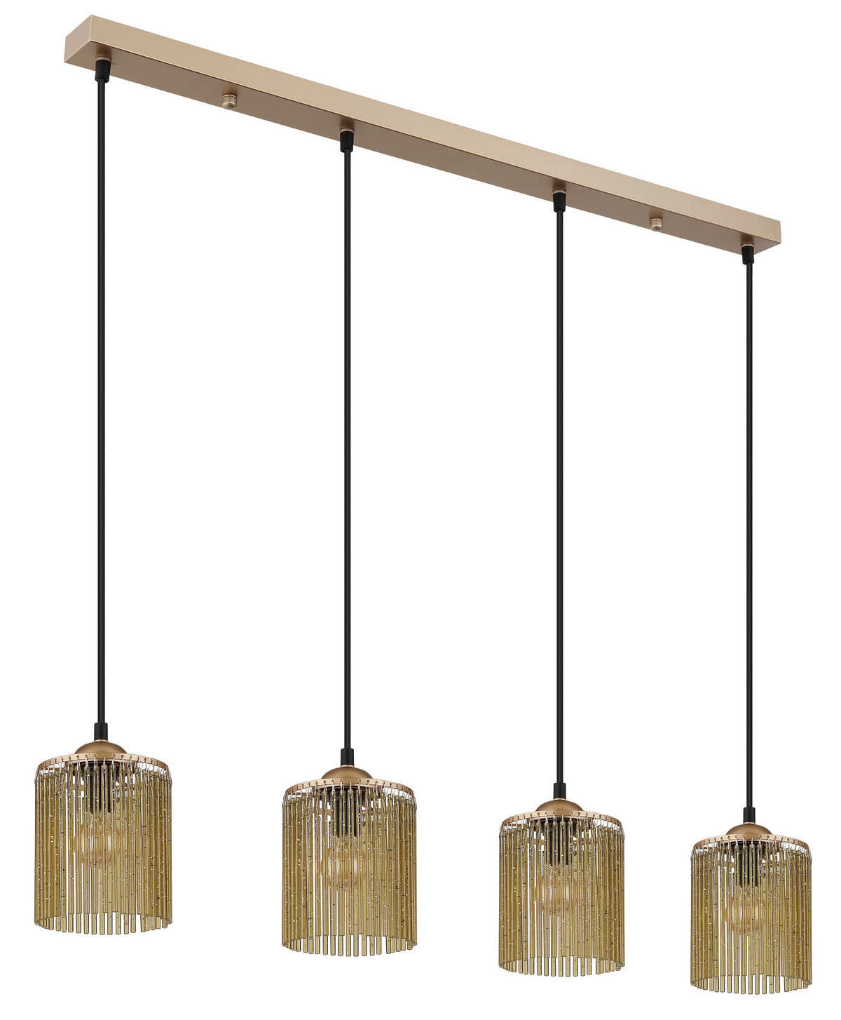 HÄNGELEUCHTE LEEDS 87/12/133 cm   - Goldfarben/Schwarz, Design, Kunststoff/Metall (87/12/133cm)