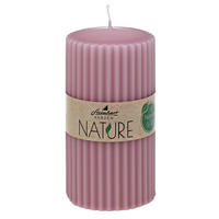 STUMPENKERZE  - Rosa, Basics, Naturmaterialien (5,7/11,0cm) - Steinhart