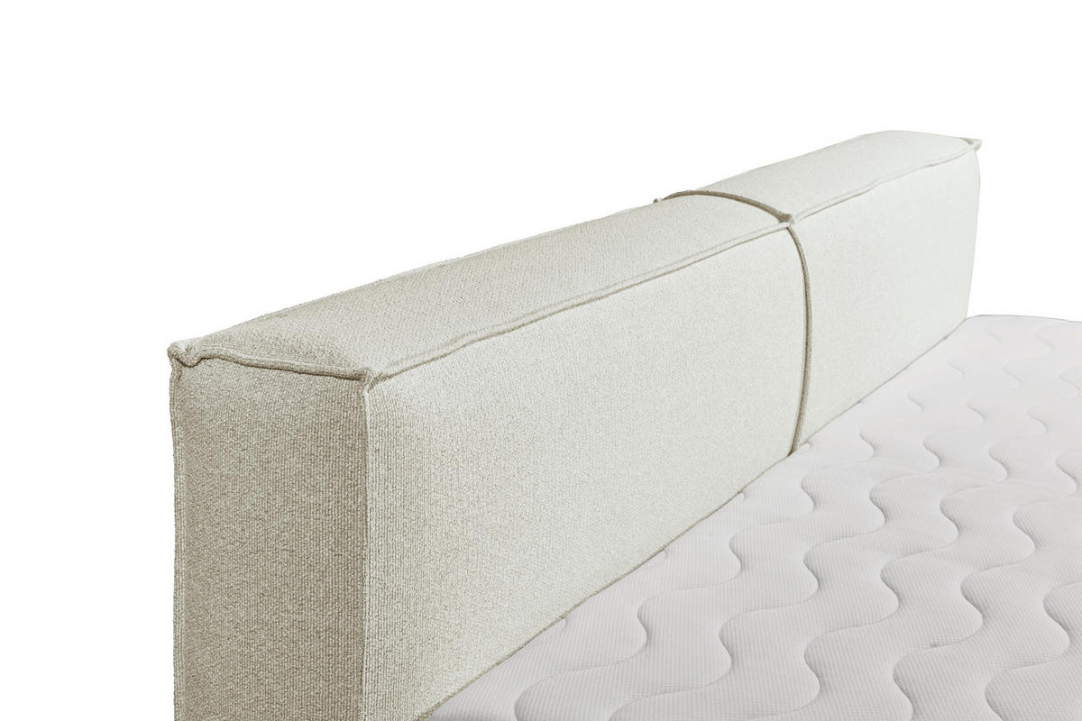 FAMILIENBOXSPRINGBETT - Creme/Schwarz, LIFESTYLE, Kunststoff/Textil (240/200cm) - Esposa