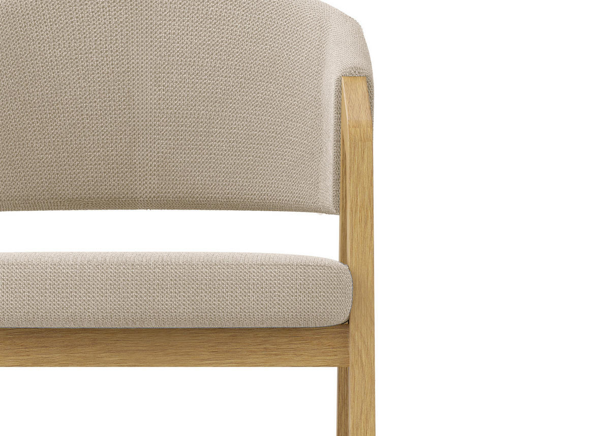 ARMLEHNSTUHL  Stoffauswahl Mikrofaser  Naturfarben, Eichefarben  - Eichefarben/Naturfarben, KONVENTIONELL, Holz/Textil (59/96/60cm) - Carryhome