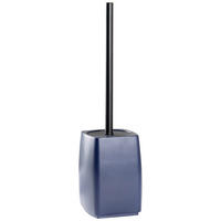 WC-BÜRSTENGARNITUR Metall  Kunststoff   - Schwarz/Dunkelblau, Basics, Kunststoff/Metall (9/17/9cm) - Sadena
