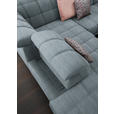 ECKSOFA in Webstoff Hellblau  - Schwarz/Hellblau, Design, Holz/Textil (216/302cm) - Xora