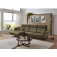 ECKSOFA in Echtleder Olivgrün  169/298 cm  - Schwarz/Olivgrün, Design, Leder/Metall (169/298cm) - Dieter Knoll
