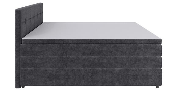 BOXSPRINGBETT 200/200 cm  in Grau  - Schwarz/Grau, KONVENTIONELL, Kunststoff/Textil (200/200cm) - Carryhome