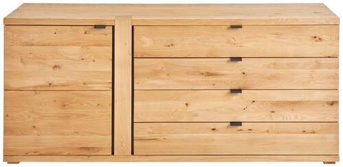 SIDEBOARD 178/79,5/43 cm  - Eichefarben/Anthrazit, KONVENTIONELL, Holz/Holzwerkstoff (178/79,5/43cm) - Linea Natura