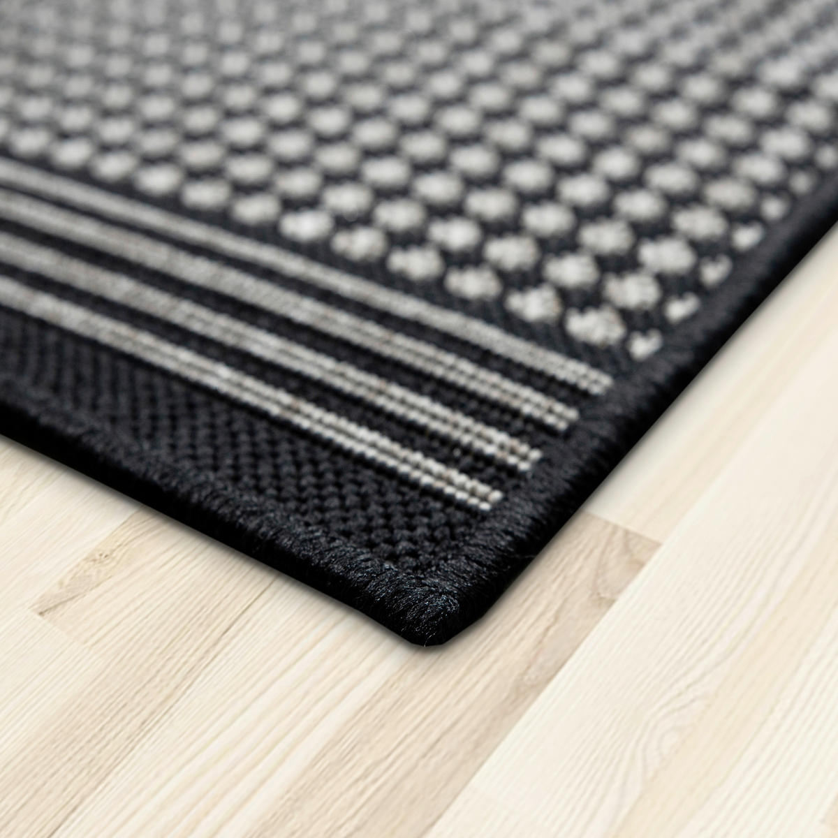 OUTDOORTEPPICH 200/290 cm Grau, Schwarz  - Schwarz/Grau, Design, Kunststoff (200/290cm) - Novel