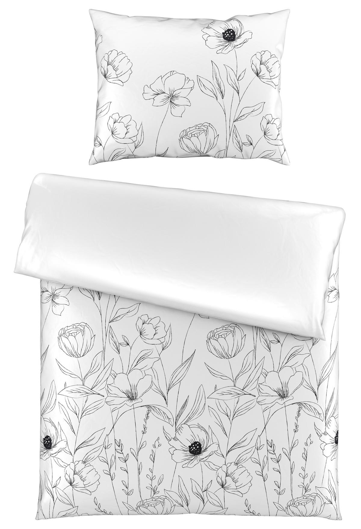 ÁGYNEMŰHUZAT-GARNITÚRA 140/200 cm  - fekete/fehér, Trend, textil (140/200cm) - Esposa