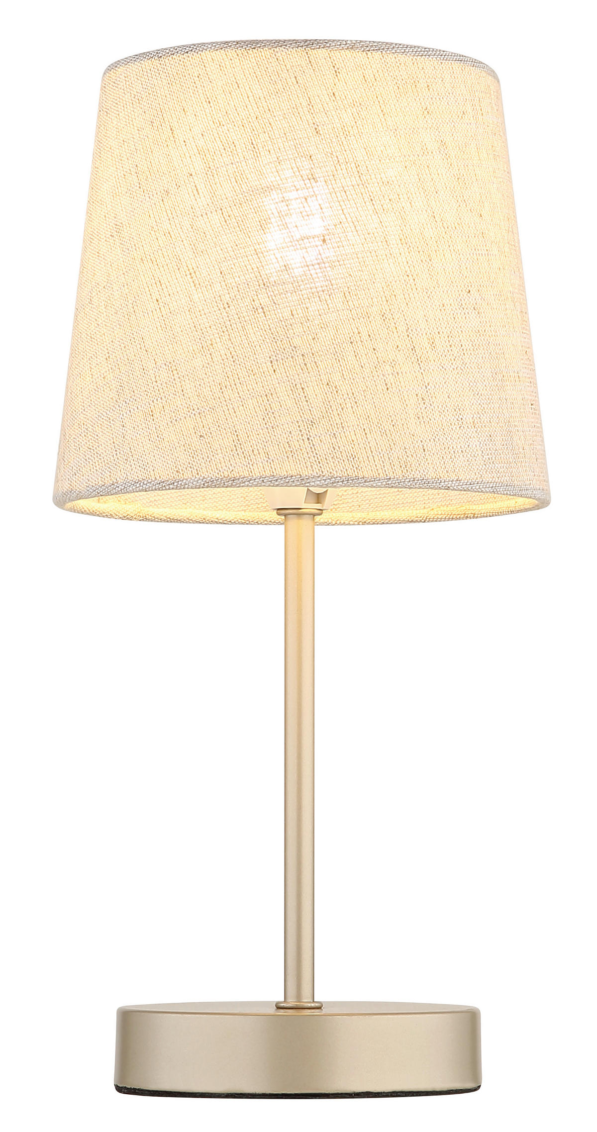 TISCHLEUCHTE Joris 15/32 cm  - Champagner/Beige, Design, Kunststoff/Textil (15/32cm) - Globo