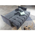 SCHLAFSOFA Plüsch Anthrazit  inkl. Zierkissen, Rückenkissen, Bettkasten, Schlaffunktion, Rücken echt, Liegefläche im Originalstoff  - Anthrazit/Schwarz, KONVENTIONELL, Kunststoff/Textil (200/73/105cm) - Carryhome