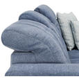 ECKSOFA  in Webstoff Blau  260/187 cm  - Chromfarben/Blau, Design, Textil/Metall (260/187cm) - Xora