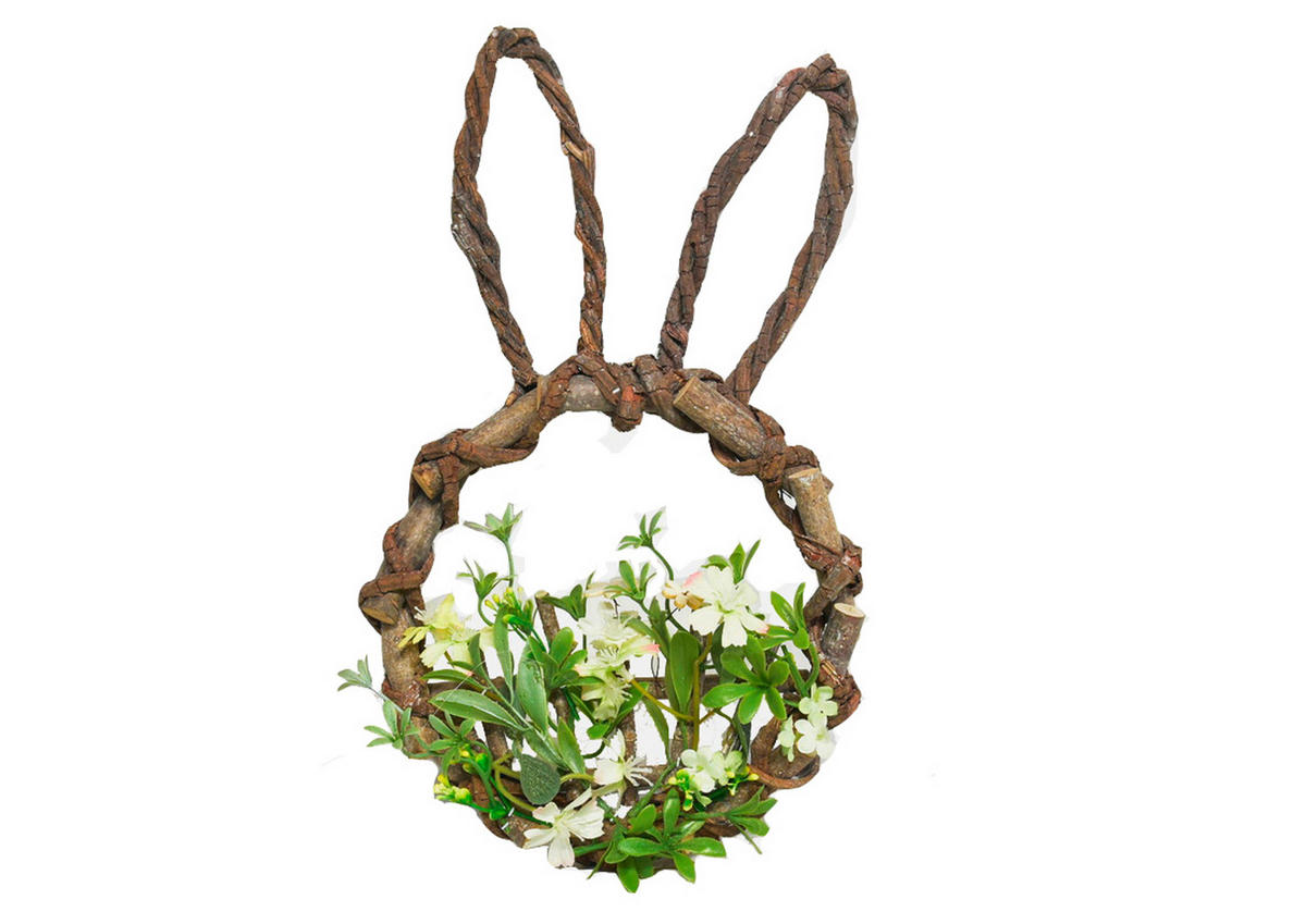 FRÜHLINGSKRANZ  - Hellbraun/Weiß, LIFESTYLE, Holz/Kunststoff (23/38cm)