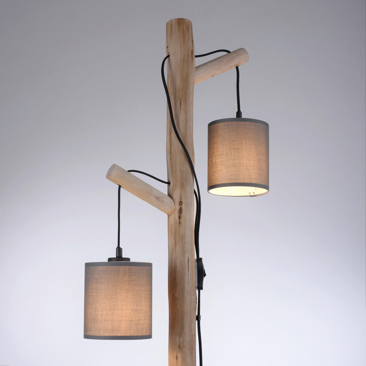 STEHLEUCHTE 39/28/150 cm    - Taupe, Natur, Holz/Kunststoff (39/28/150cm)