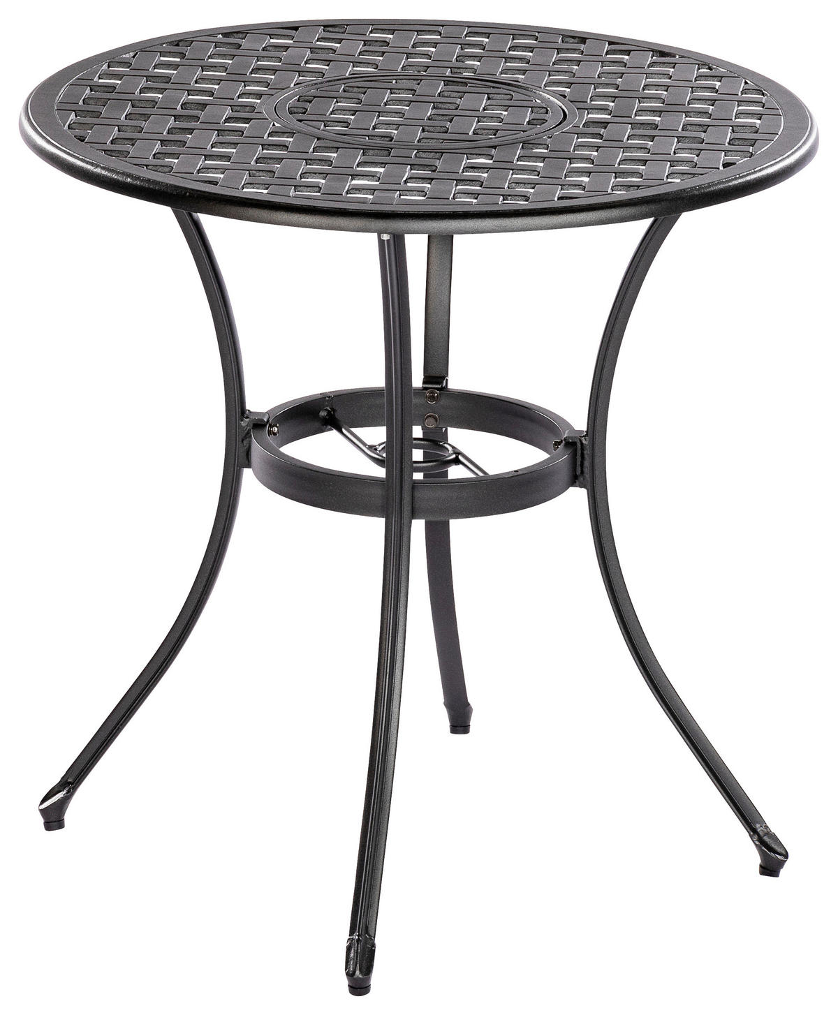BALKONSET  5-teilig  - Graphitfarben/Grau, MODERN, Textil/Metall - Gardenson