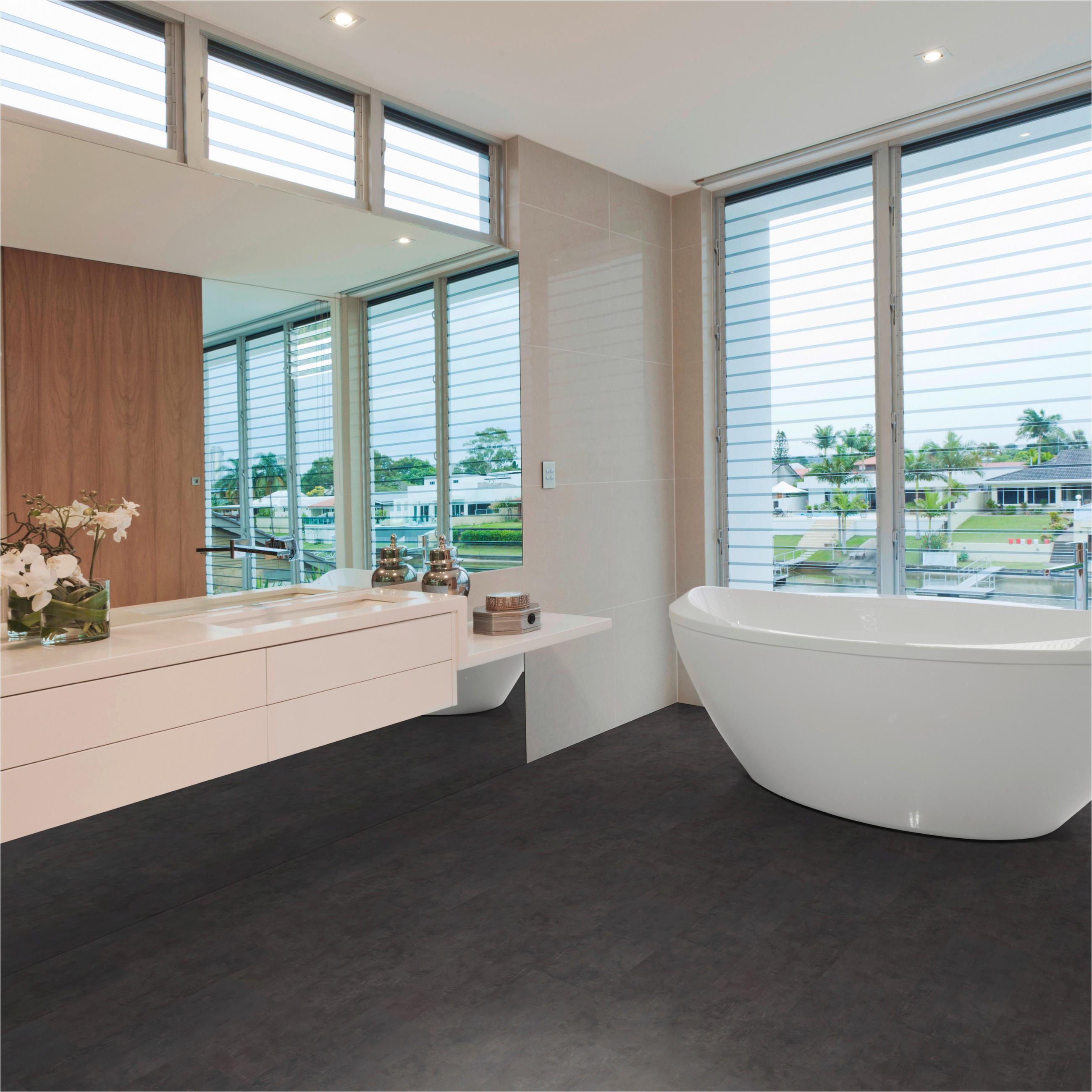 DESIGNBODEN Stone  per  m² - Grau, Basics, Kunststoff (60.5/30.48/0.5cm)