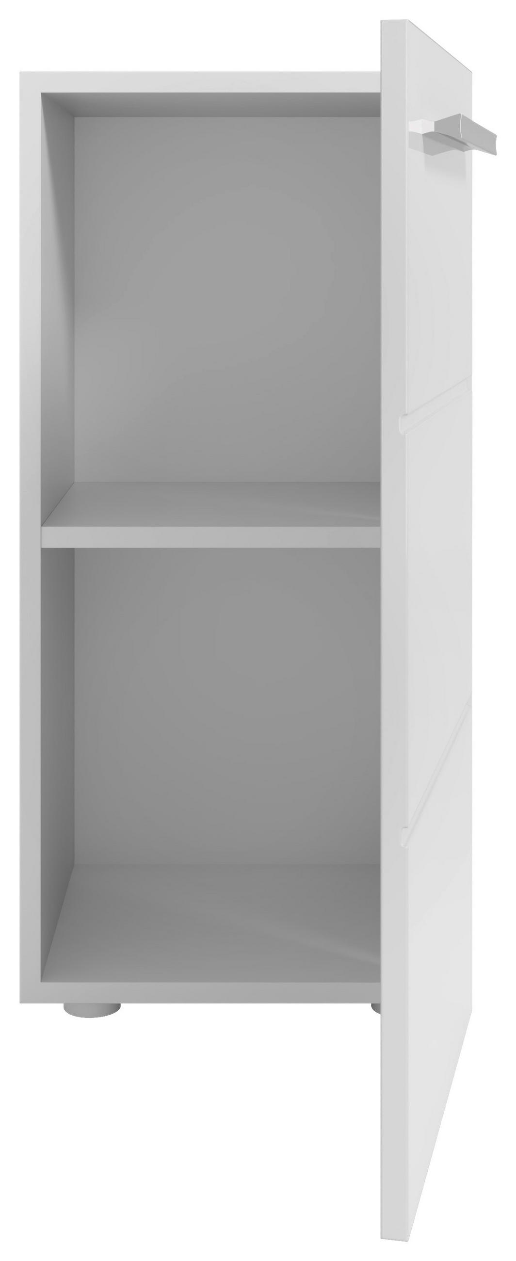 UNTERSCHRANK 34/72/31 cm   - Chromfarben/Weiß Hochglanz, MODERN, Holzwerkstoff/Kunststoff (34/72/31cm) - MID.YOU