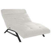 RELAXLIEGE in Cord Weiss  - Weiss/Schwarz, Design, Textil/Metall (120/54-113/158-198cm) - Pure Home Lifestyle