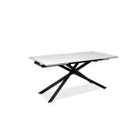 ESSTISCH 160/90/76 cm  Metall, Stein ausziehbar rechteckig Grau, Schwarz  - Schwarz/Grau, MODERN, Stein/Metall (160/90/76cm) - P & B