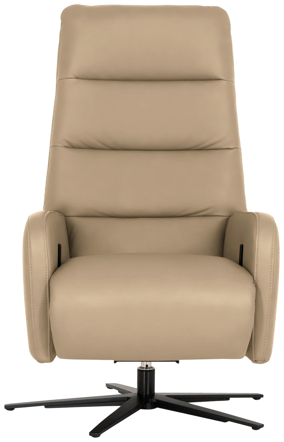 RELAXSESSEL Leder Sandfarben  - Sandfarben/Schwarz, Modern, Leder/Metall (66/110/83cm) - Joop!