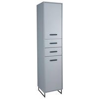 HOCHSCHRANK 41/185/38 cm  - Schwarz/Grau, Natur, Holzwerkstoff/Kunststoff (41/185/38cm) - home24