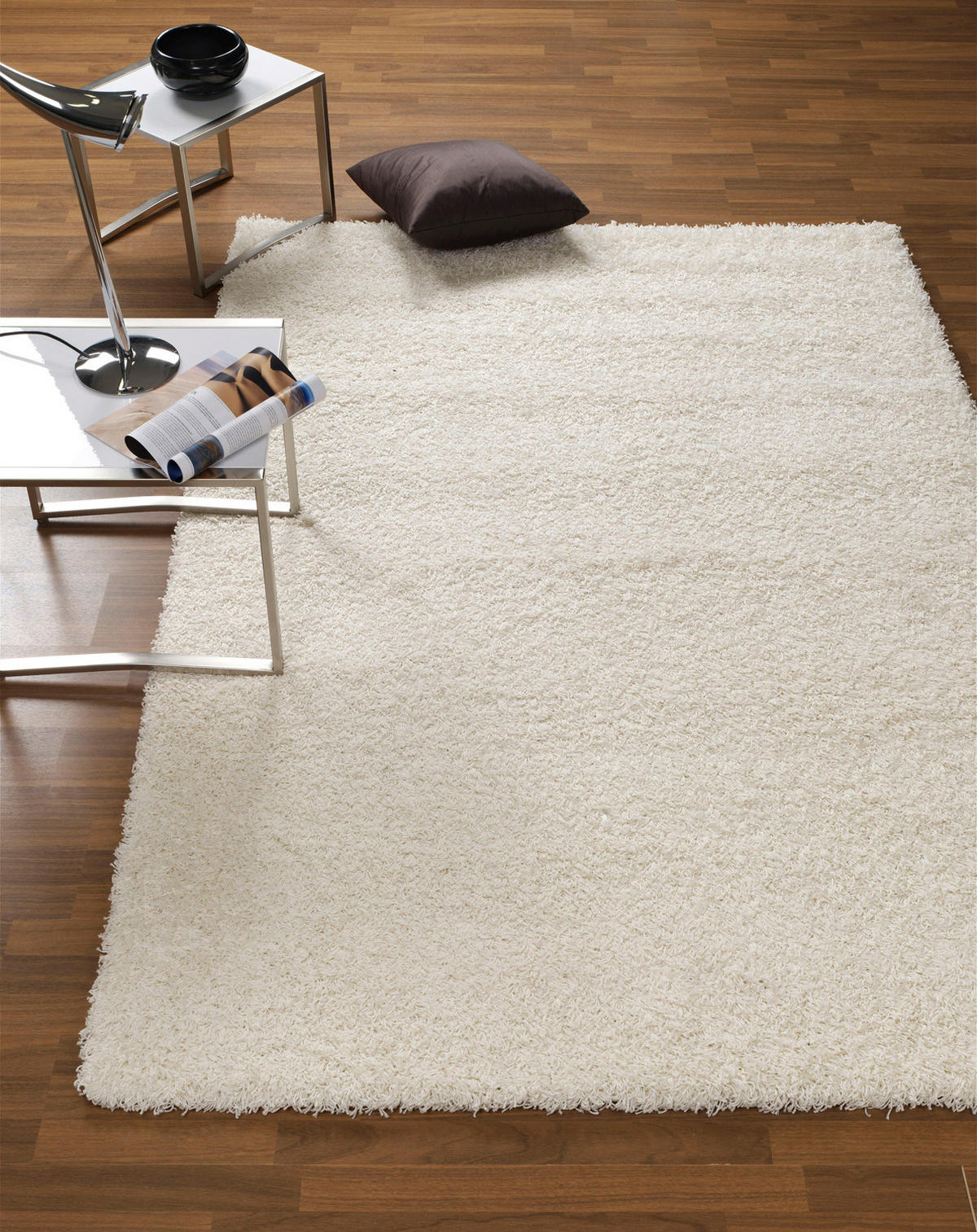HOCHFLORTEPPICH  Wohnzimmer 80/240 cm Fashion Shaggy Weiß rechteckig  - Weiß, Basics, Textil (80/240cm) - Novel