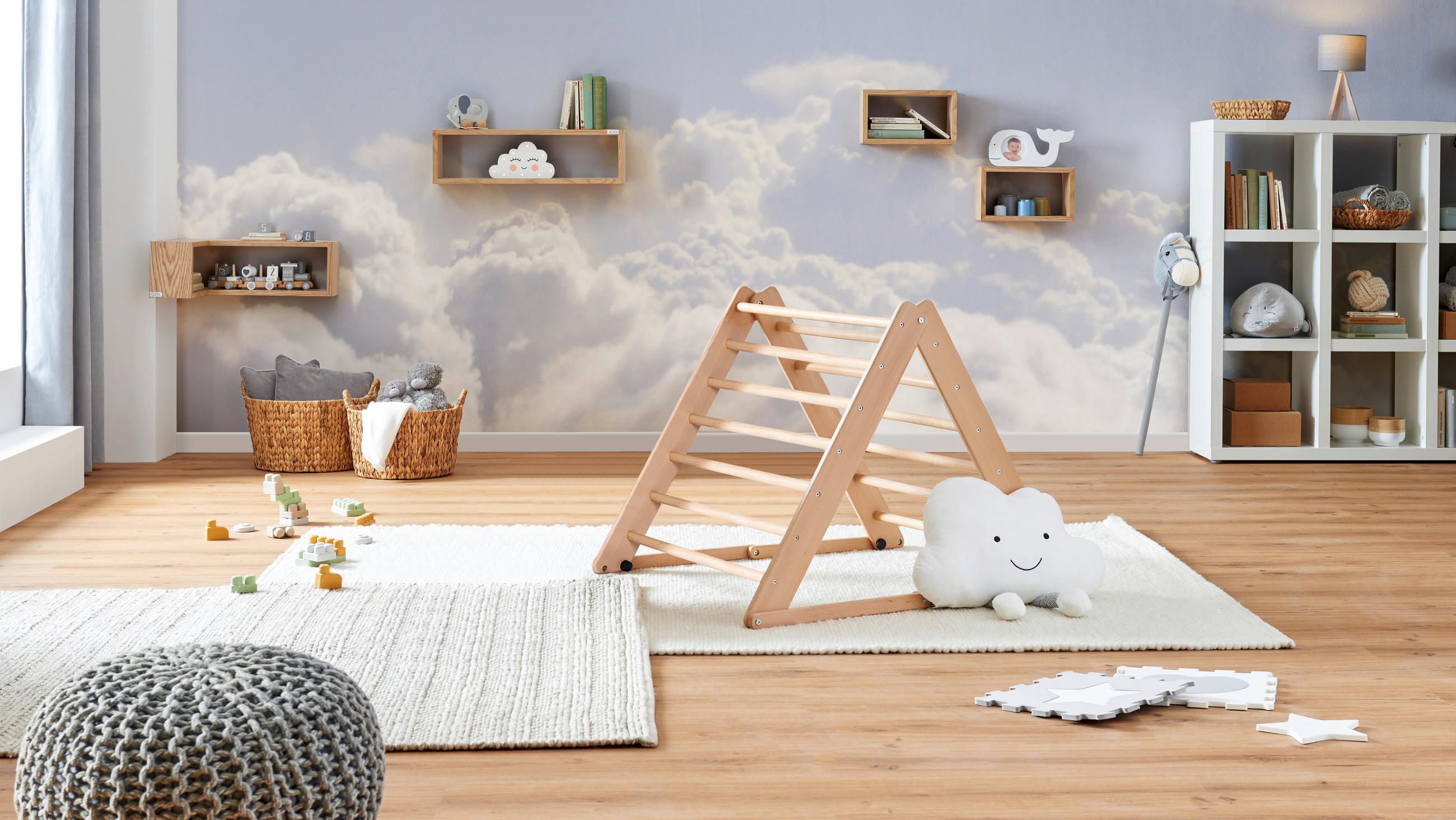 KLETTERDREIECK - Naturfarben, Basics, Holz (80/91/73cm) - Jimmylee