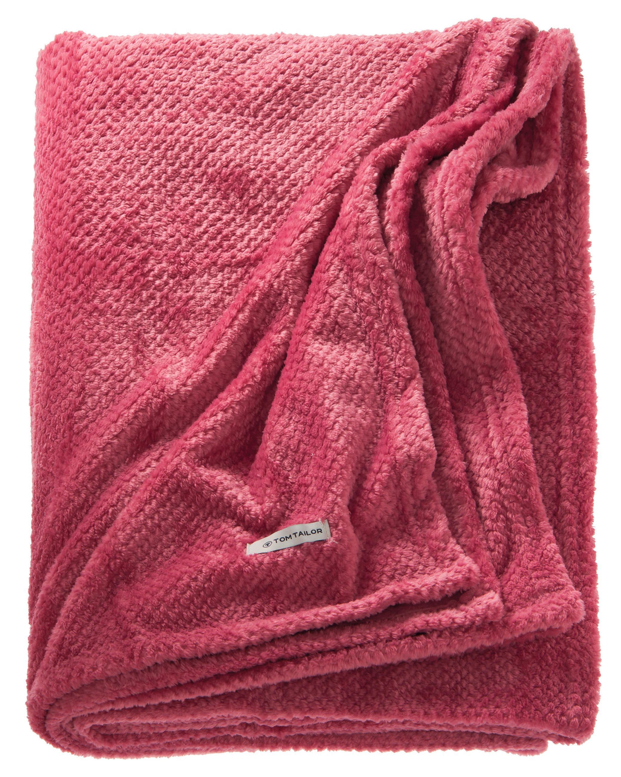PĂTURĂ 140/190 cm  - fruct de pădure, Basics, textil (140/190cm) - Tom Tailor