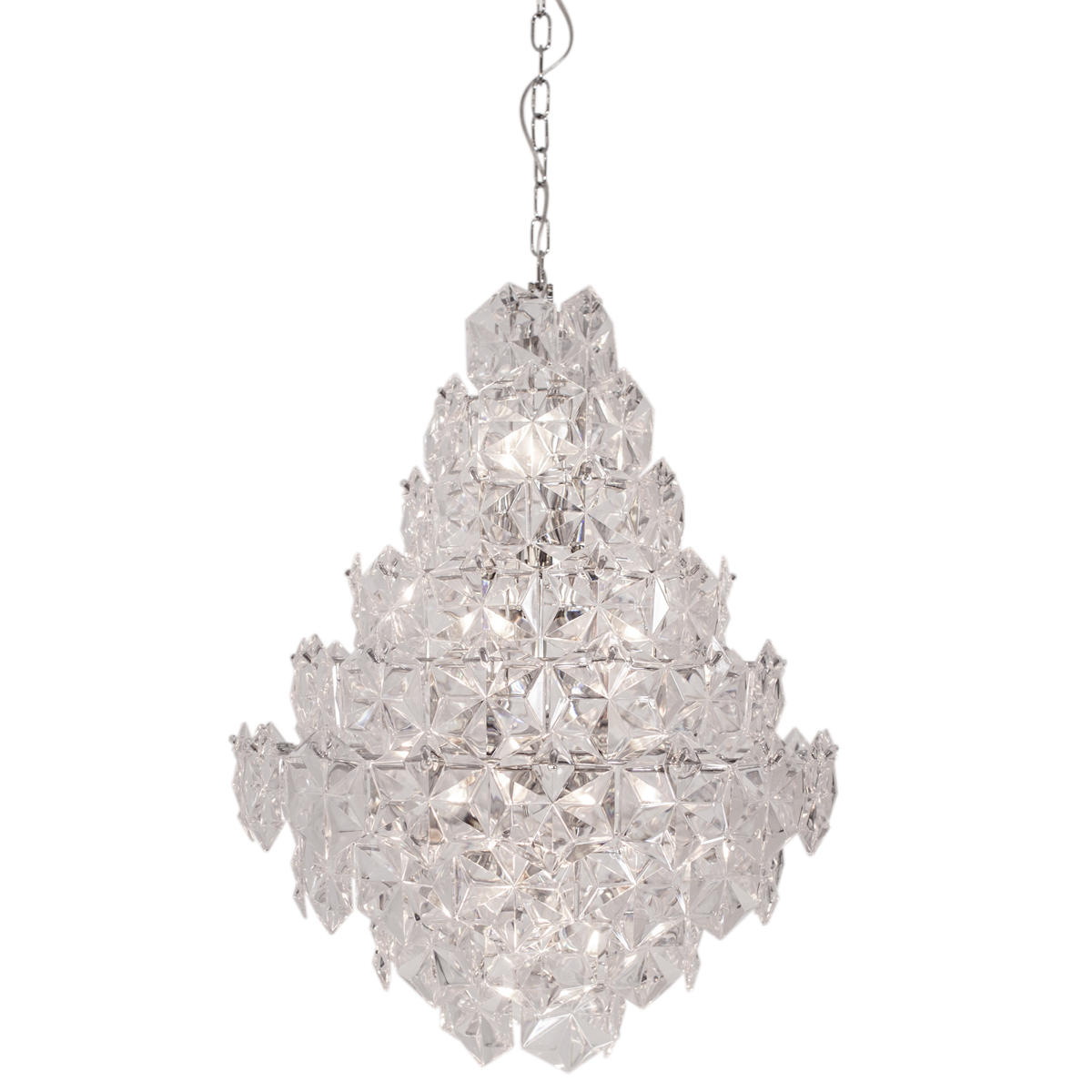 HÄNGELEUCHTE MONARQUE GRANDE 58/195 cm   - Klar/Chromfarben, LIFESTYLE, Kunststoff/Metall (58/195cm) - By Rydéns