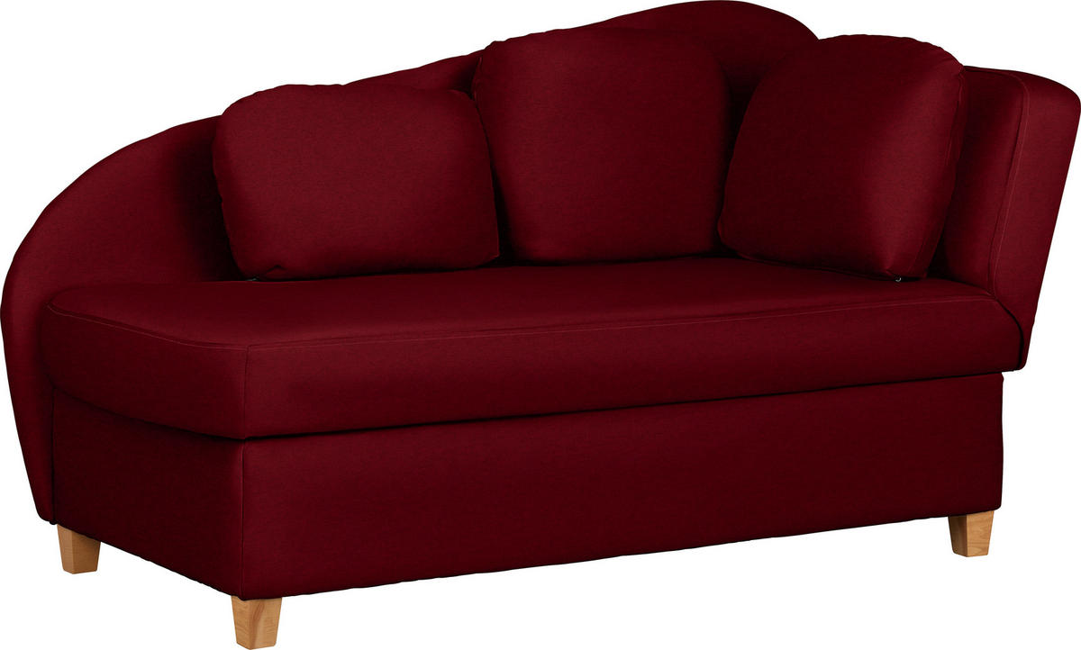 LIEGE in Chenille, Flachgewebe Bordeaux  - Bordeaux, Lifestyle, Holz/Textil (180/97/85cm) - Novel