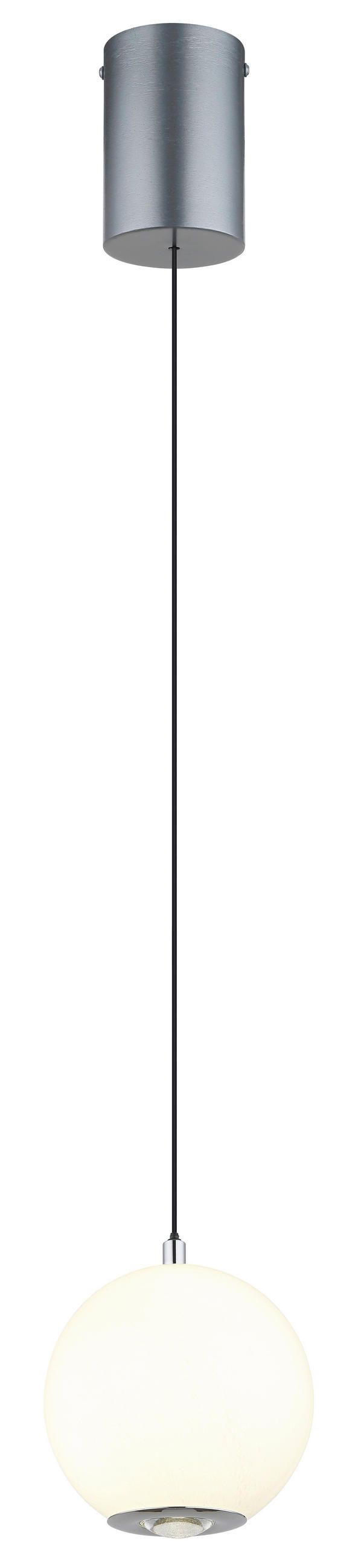 VISEČA LED-SVETILKA  SIMMONS //4000 K/230 V/ - barve kroma/siva, Konvencionalno, kovina/umetna masa (40/125cm) - Globo