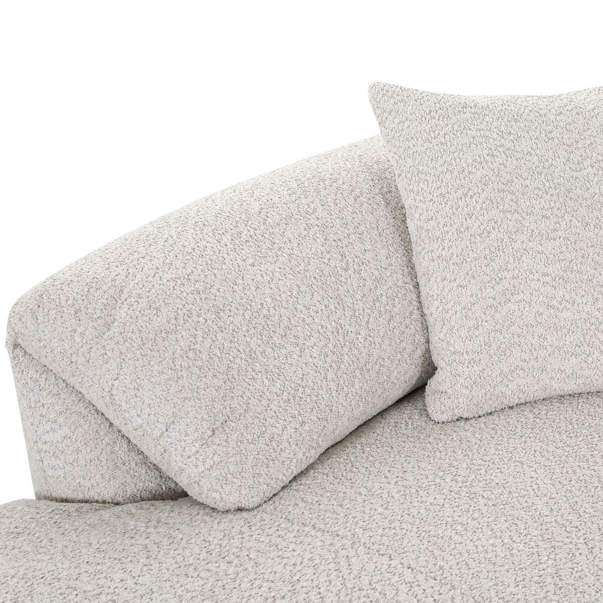 HÖRNSOFFA i chenille cremefärgad  - svart/cremefärgad, Modern, textil/plast (180/323cm) - MID.YOU