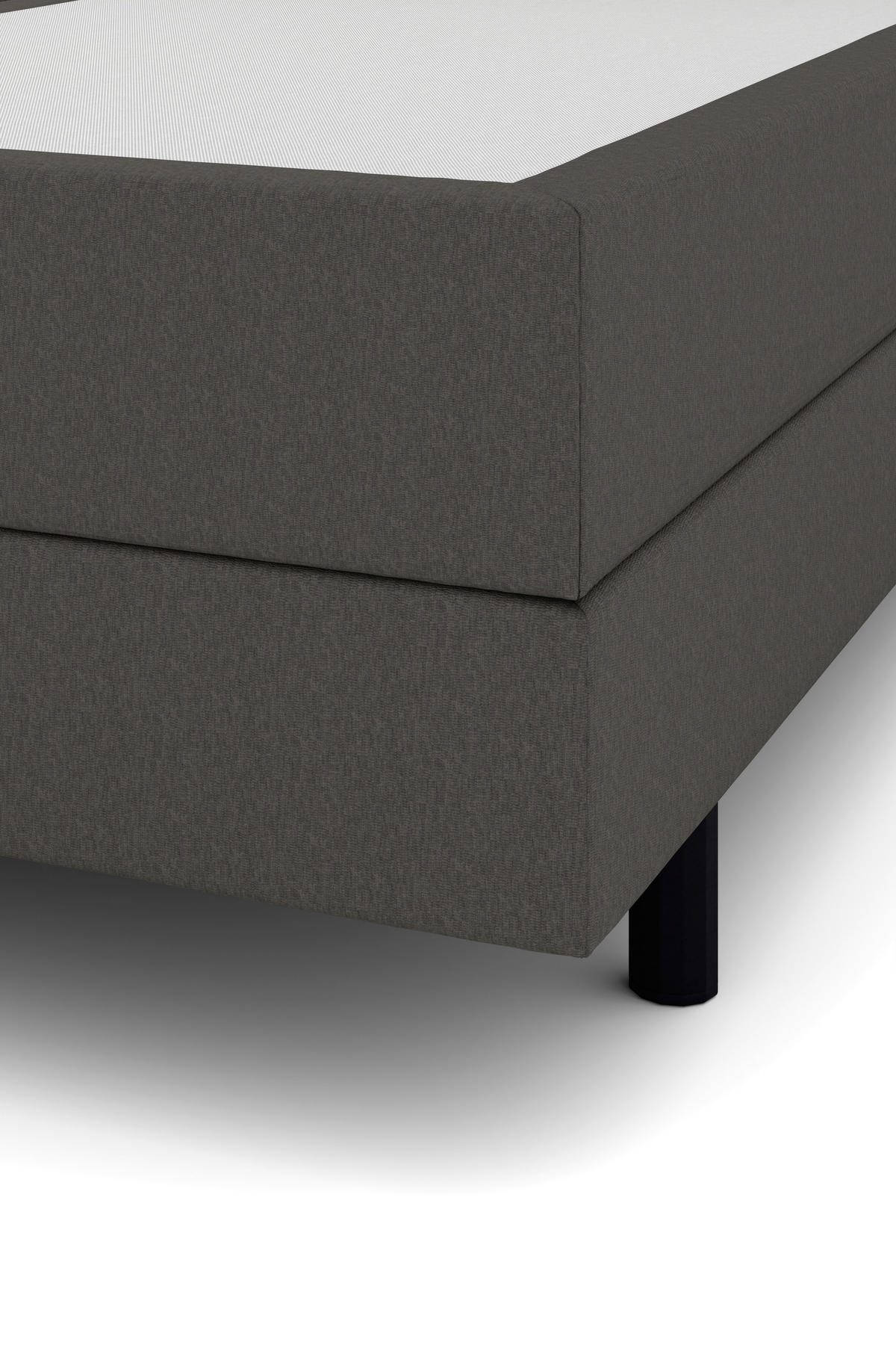 BOXSPRINGBETT 200/200 cm  in Dunkelgrau  - Dunkelgrau/Schwarz, KONVENTIONELL, Holzwerkstoff/Kunststoff (200/200cm) - Musterring
