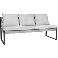 3-SITZER-BANK 180/85/75 cm  in Anthrazit, Hellgrau  - Anthrazit/Hellgrau, Design, Textil/Metall (180/85/75cm) - Stern