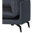 ECKSOFA in Samt Anthrazit  - Anthrazit/Schwarz, Design, Textil/Metall (200/241cm) - Carryhome