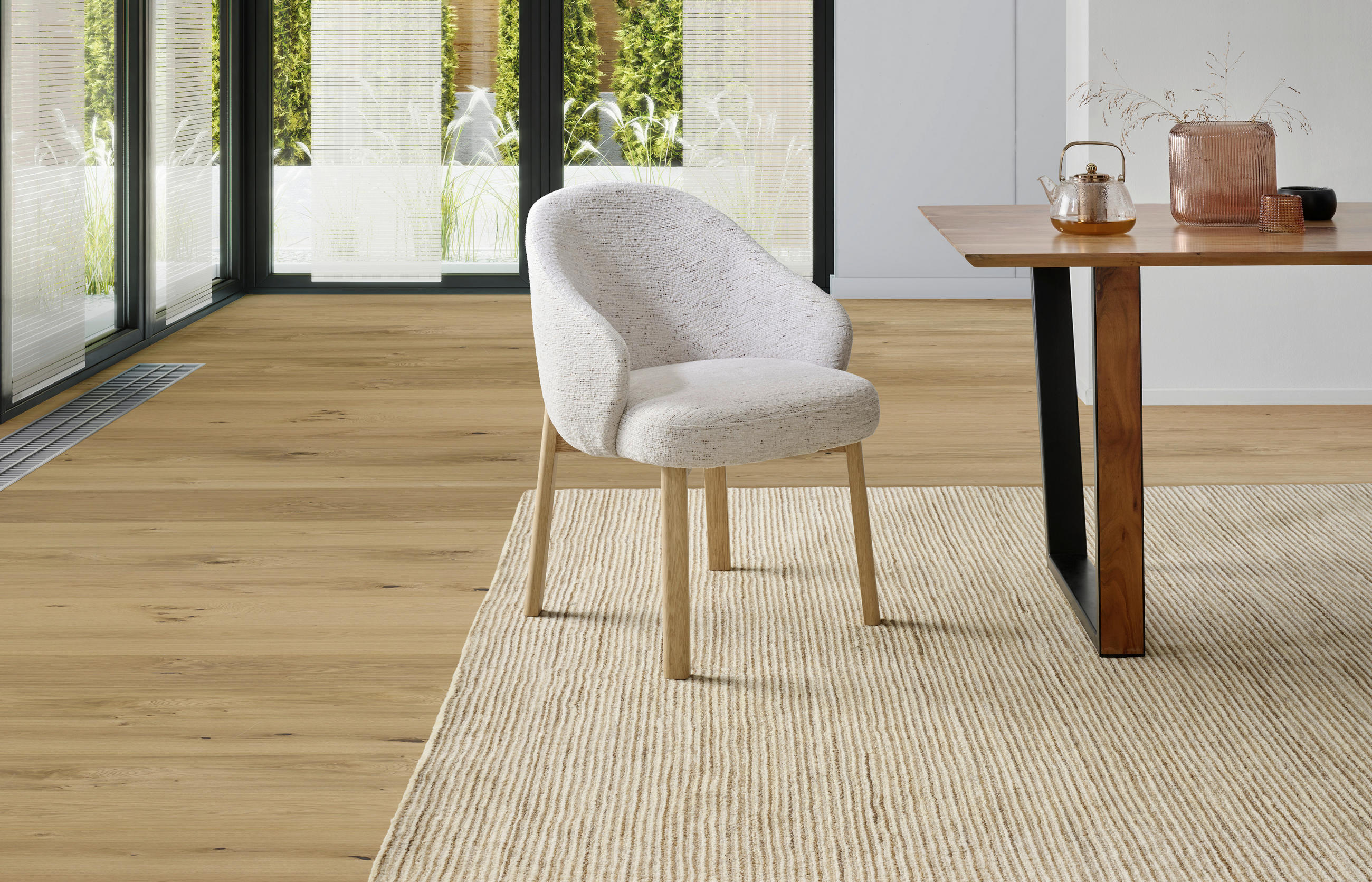 ARMLEHNSTUHL  in Samt  - Beige/Naturfarben, MODERN, Holz/Textil (58/82/60cm) - MID.YOU