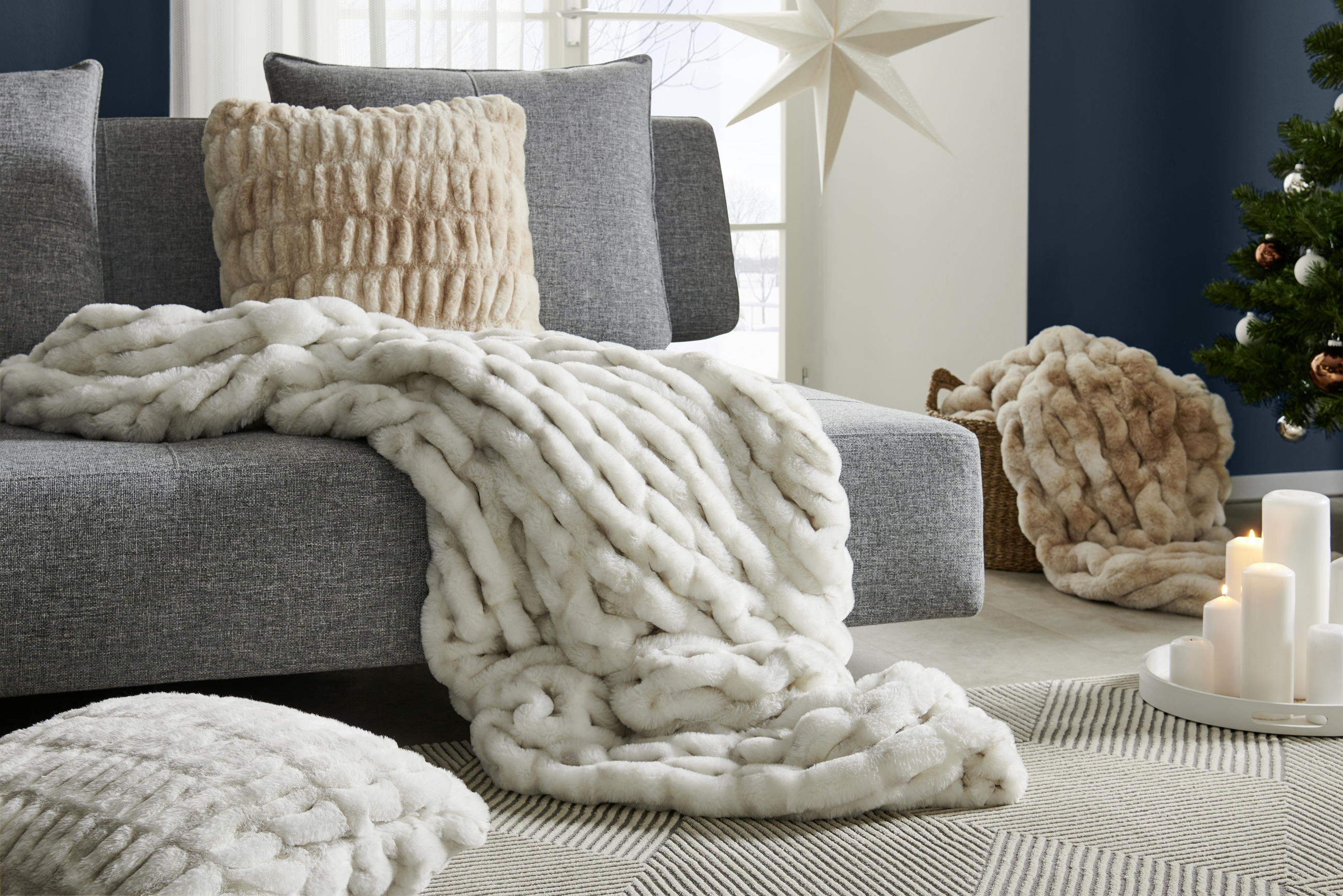 HUSĂ DE PERNĂ 48/48 cm    - bej, Design, textil (48/48cm) - Novel