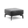 HOCKER in Textil Anthrazit  - Anthrazit/Schwarz, Design, Textil/Metall (70/70/46cm) - SENSOO