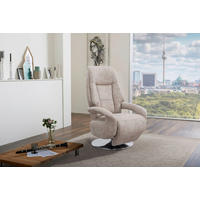 RELAXSESSEL  in Mikrofaser Beige  - Edelstahlfarben/Beige, Konventionell, Textil/Metall (74/111/77cm) - Sit & More