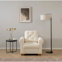 SESSEL in Creme  - Buchefarben/Creme, Design, Holz/Textil (93/89/82cm) - MID.YOU
