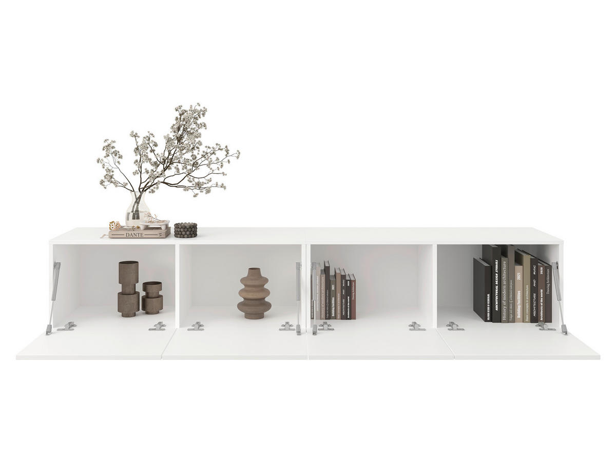 LOWBOARD  in 200/36,7/42 cm  - Weiß, Design, Holzwerkstoff (200/36,7/42cm) - Hom`in