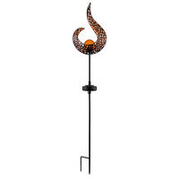 SOLARLEUCHTE 16,5/6,5/90 cm   - Gelb/Goldfarben, Design, Glas/Metall (16,5/6,5/90cm) - Globo